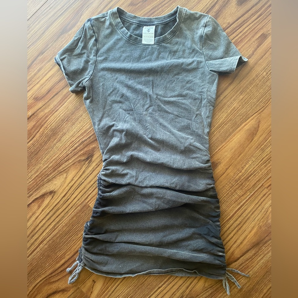 Gray Ruched Women's Mini Dress